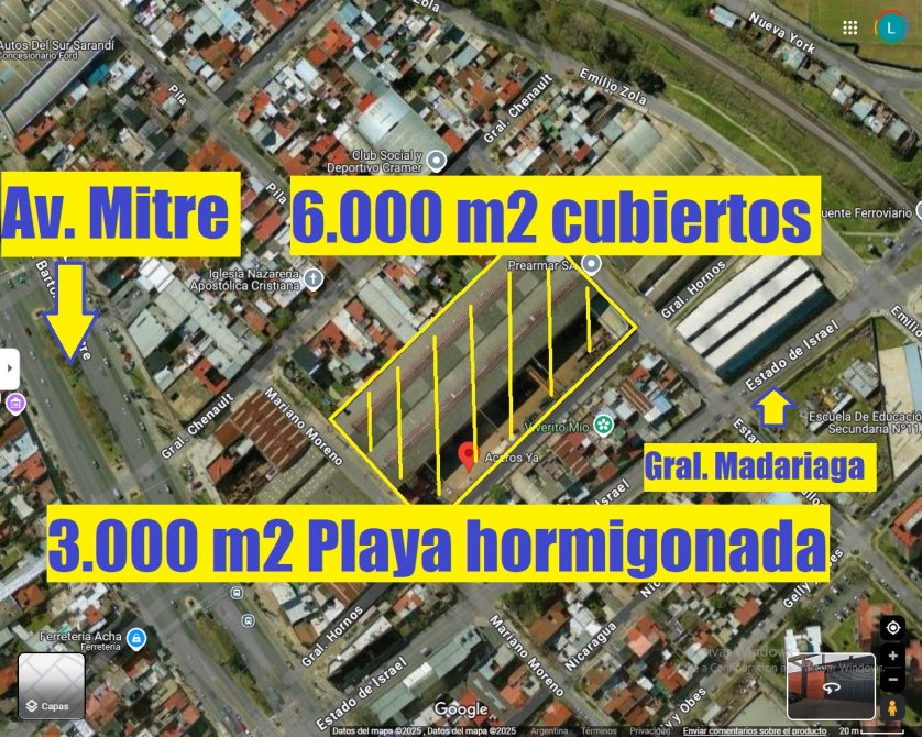 Predio en VENTA de 9000 m2 aprox. con 6000 m2 cubiertos - Sarandi.  NUEVO VALOR