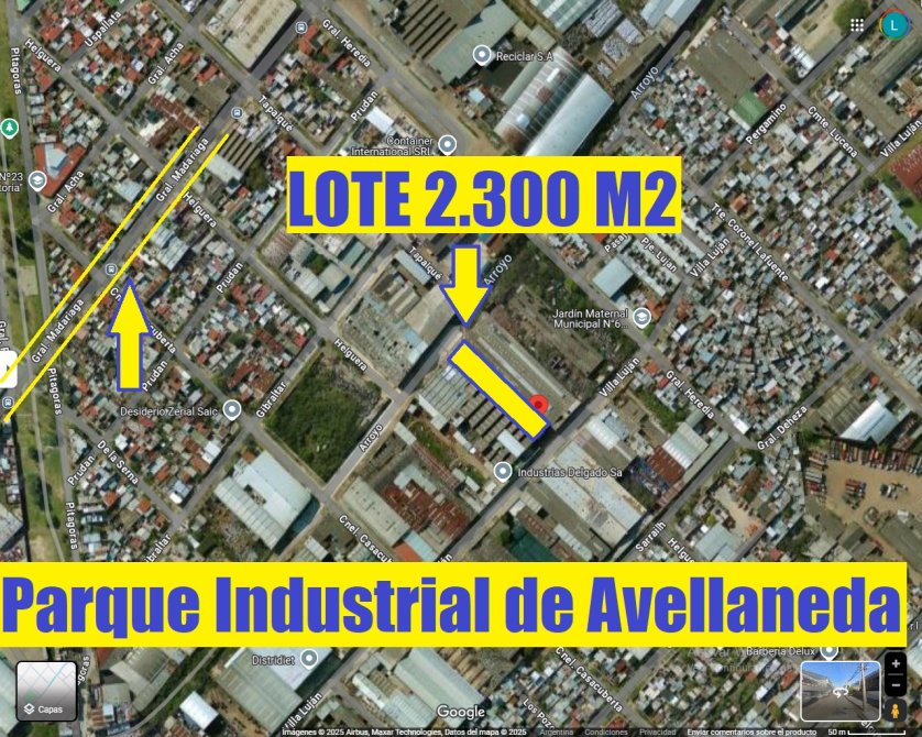 TERRENO en VENTA de - 1700 m2 + LOSA en dos plantas de 540 m2 - PARQUE INDUSTRIAL DE AVELLANEDA