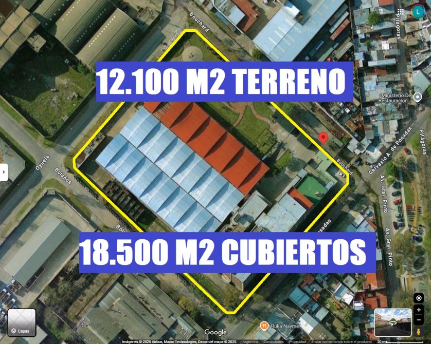 PREDIO en VENTA de 12.100 m2 de TERRENO con 18.500 m2 CUBIERTOS - Parque Industrial de LANUS