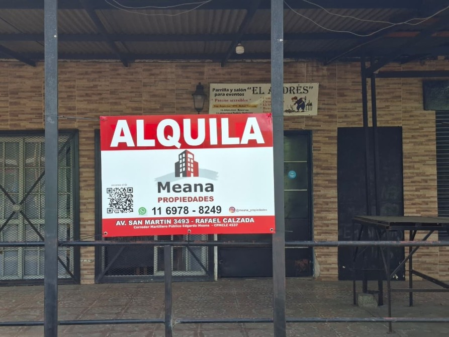 ALQUILER LOCAL CON PARRILLA Y SALON